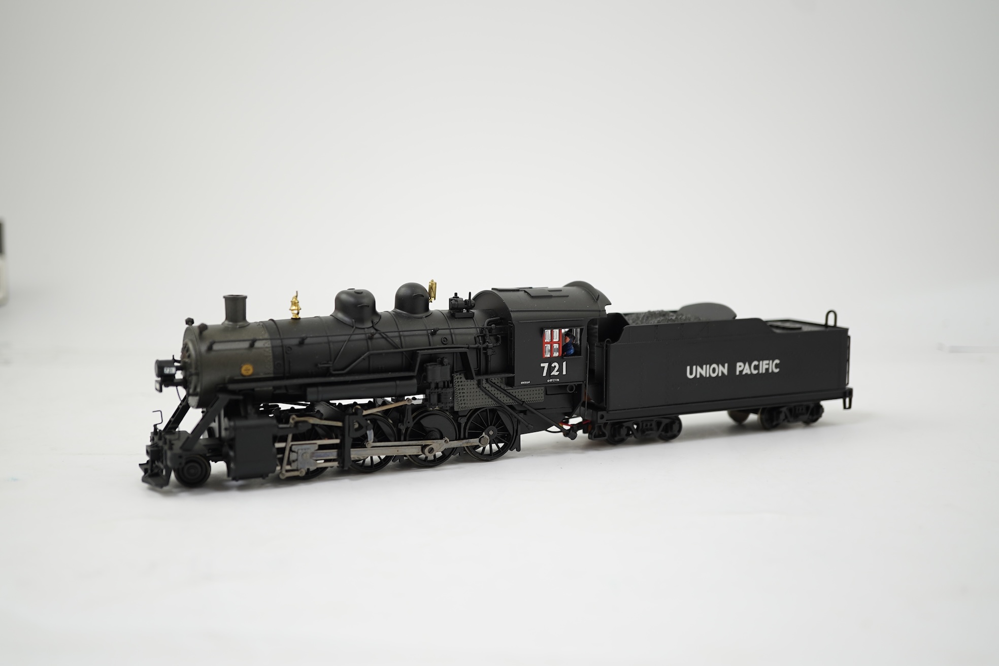 Two boxed HO gauge Spectrum by Bachmann Union Pacific locomotives; (11411) model of Baldwin Consolidation, 721, locomotive with bogie tender, together with (81813) model of 88, 0-6-0ST locomotive, powered for two rail op